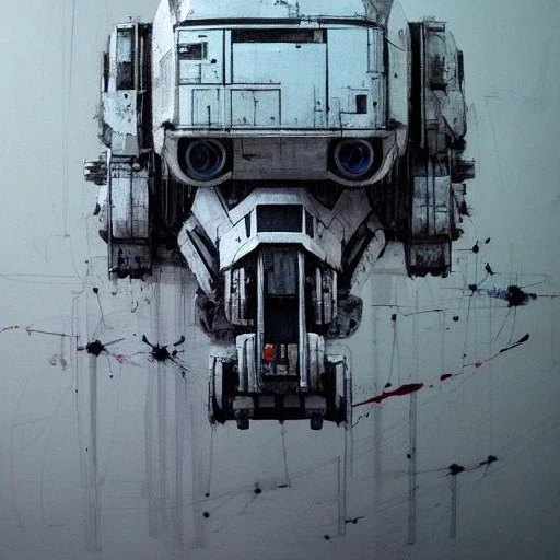 photorealistic at-at pilot helmet with weathered painting , illustration on coarse canvas by <agnes cecile> and <Yoji Shinkawa>, ornate and intricate details , soft smooth lighting, ultra detailed concept art,