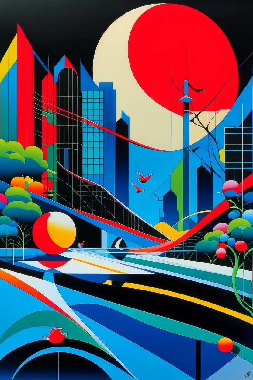 balance in the style of Hiroshi Nagai