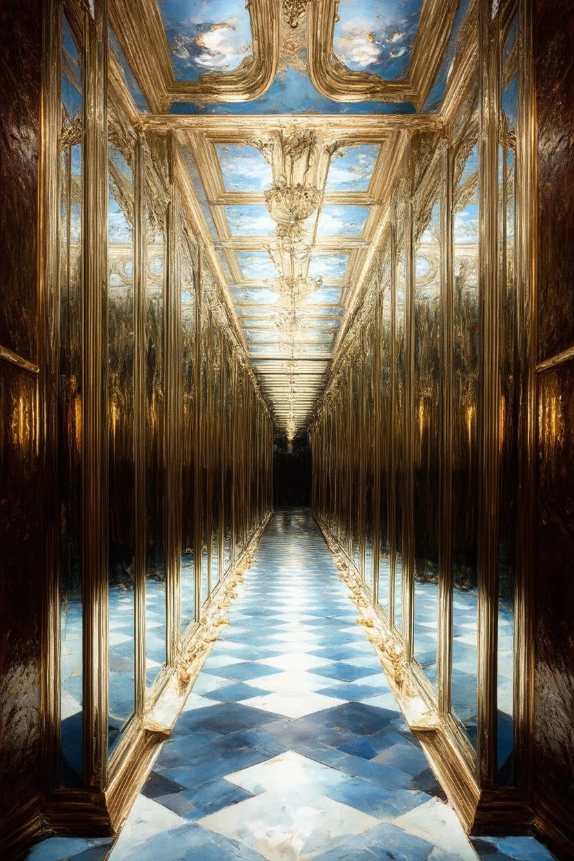 Strange hall of mirrors; Post-Surrealism mixed with Art Informel
