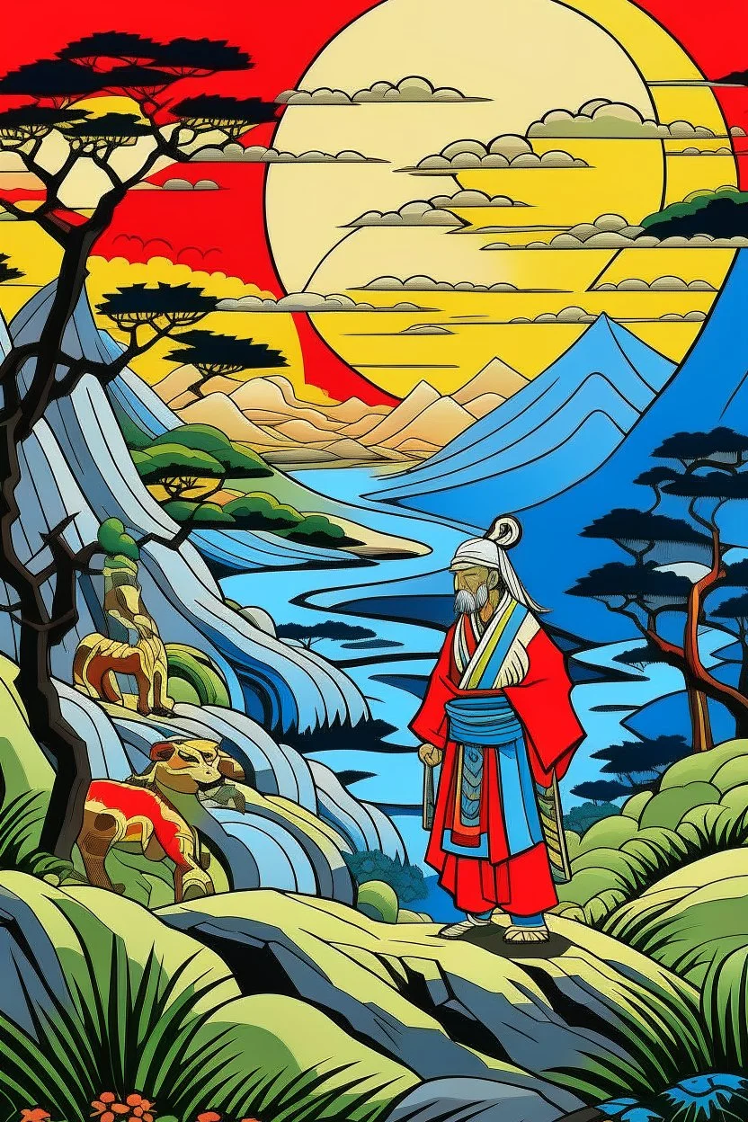 JOSHUA IN THE BIBLE in the style of Hiroshi Nagai