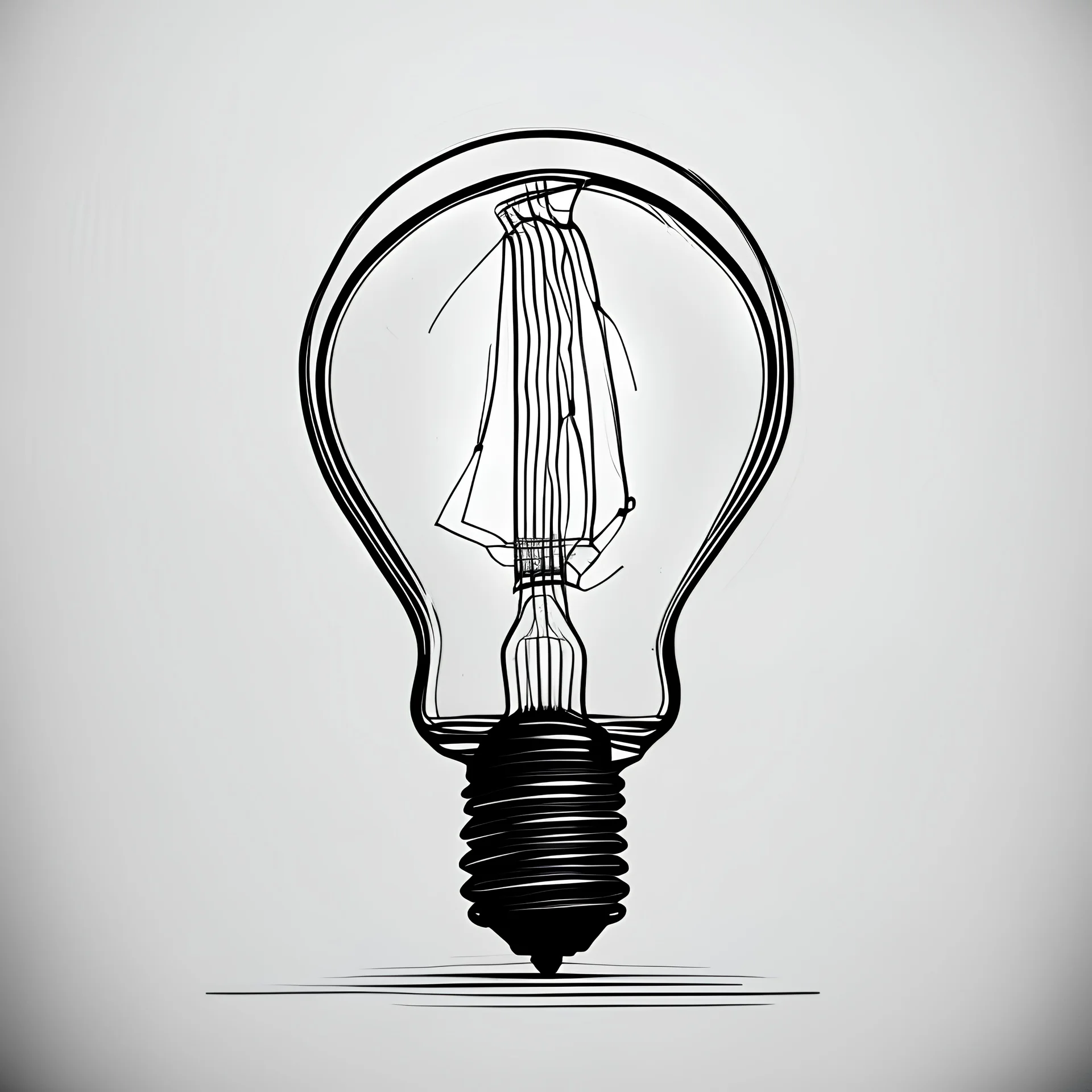light bulb simple lines