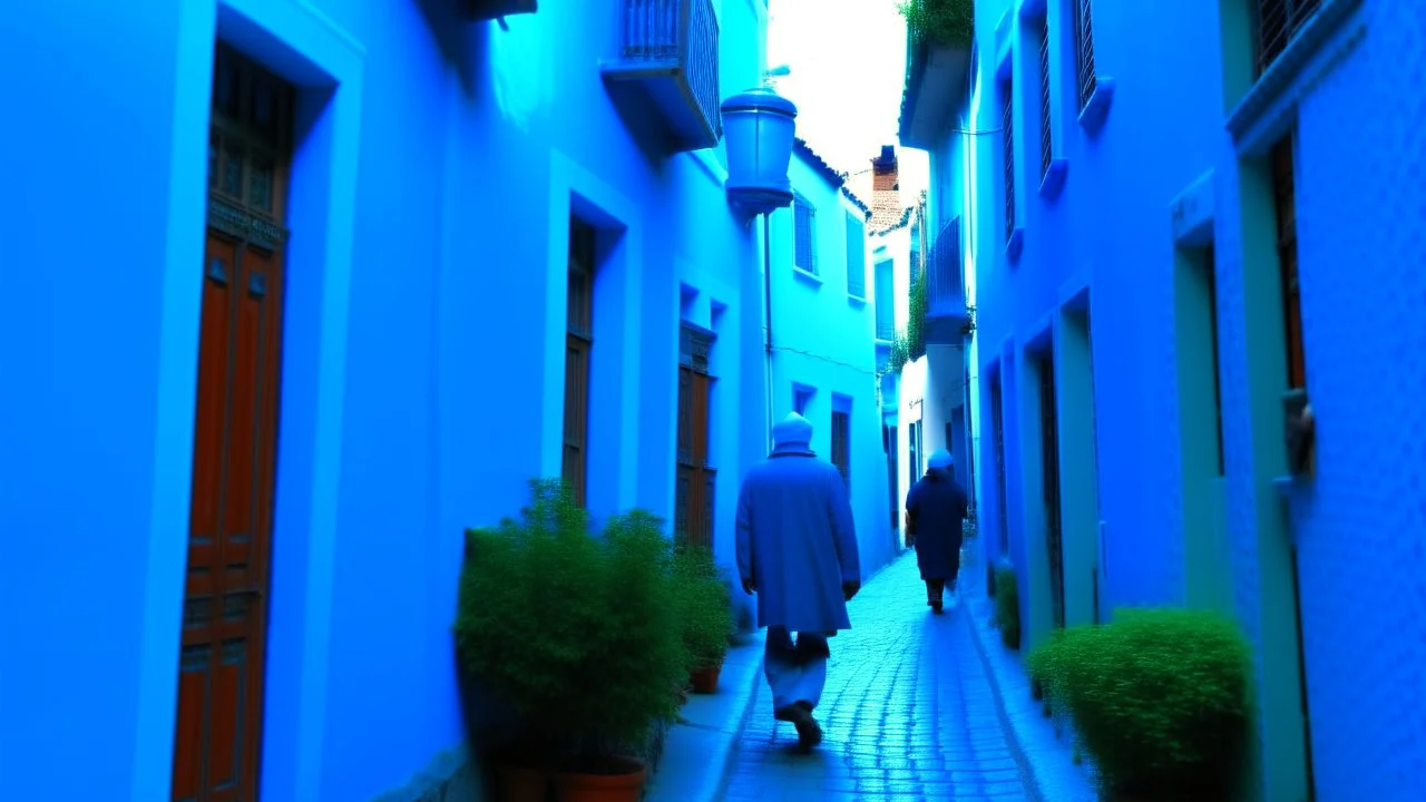 El Asri alley in Chefchaouen, a street in this amazing little town. Blue and pretty.