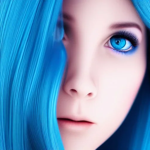 portrait girl look beautiful like shy, hyper details, 8k, realistis, rekfleksi, rtx, eye looks ocean blue, sort hair, glow, very cool expresion