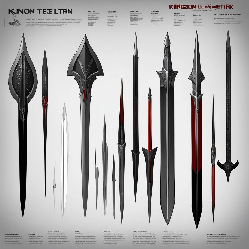 klingon weapons line batleth blade chart dk hand klingon spear star trek weapon weapons tahg mekleth gintak jbobroony mevak kligat kurleth kutluch tajtiq