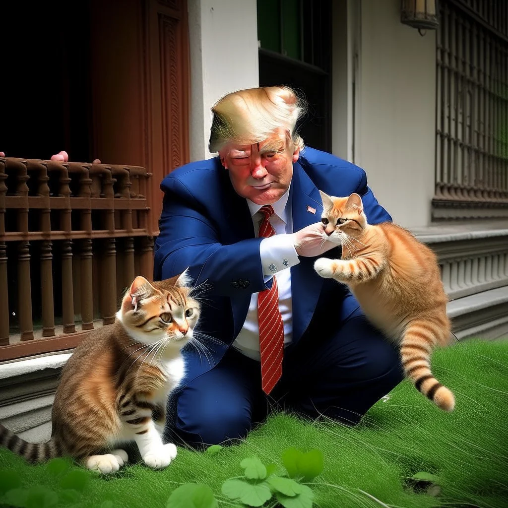 donal trump saving two cats