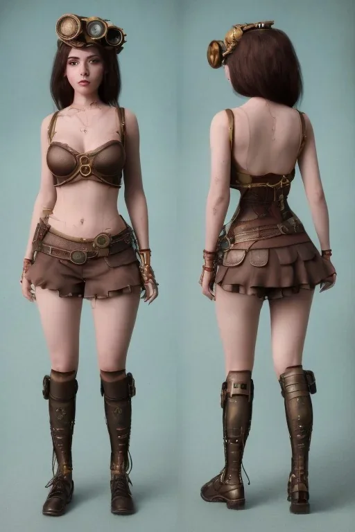 steampunk girl body anormal