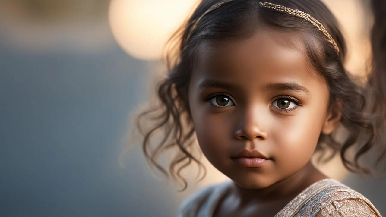 Thoughtful calm appealing 2-year-old migrant girl, engaging, confident, peaceful, aware, intelligent, hopeful, showing her head and upper body, perfect sparkling eyes, perfect anatomy, exquisite composition, beautiful detailed intricate detailed octane render, 8k artistic photography, photorealistic, soft natural volumetric cinematic perfect light, chiaroscuro, award-winning photograph, masterpiece, raphael, caravaggio, bouguereau