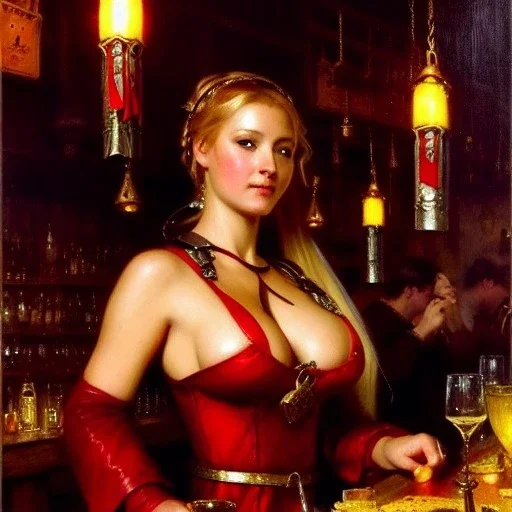 fullbody portrait 'beautiful face blonde massiveboobs medieval wench on tavern in medieval city',painting by gaston bussiere, greg rutkowski, yoji shinkawa, yoshitaka amano, tsutomu nihei, donato giancola, tim hildebrandt, oil on canvas, cinematic composition,sharp image, extreme detail,((fit full head inside picture)),32k