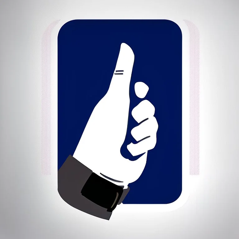 logo minimal with hand thumb up in the style of Mikhail Baljasnij russian propaganda