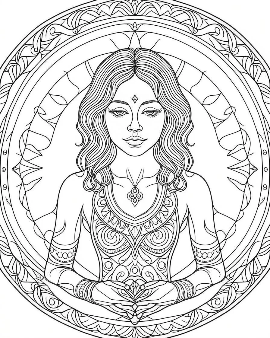 Coloring pages: Meditation