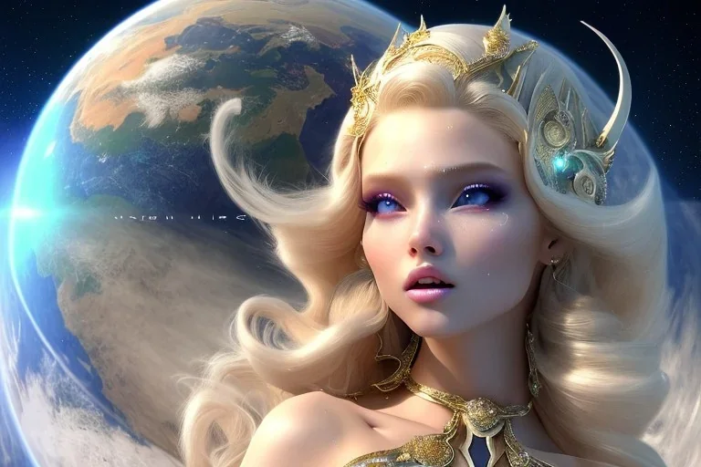  beautiful cosmic woman, long blond hair, nice smiling, magic glamour make up, delicate colors, beautiful glamour galactique dress, ultra sharp focus, 8k, unreal engine 5, extremely sharp detail, light effect, soft light atmosphere of a spaceship, smooth, full of details, face in front, complete vision of face and hair and body