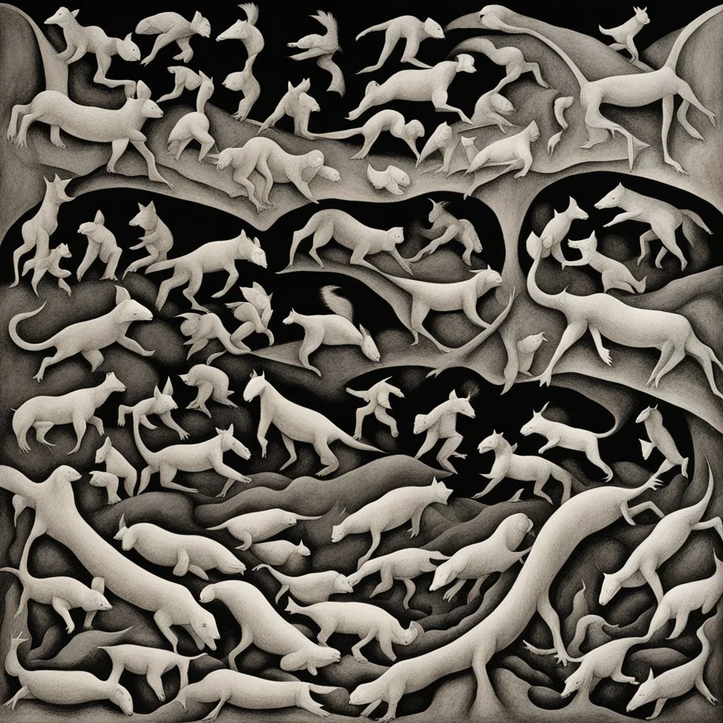 M. C. Escher's cave paintings