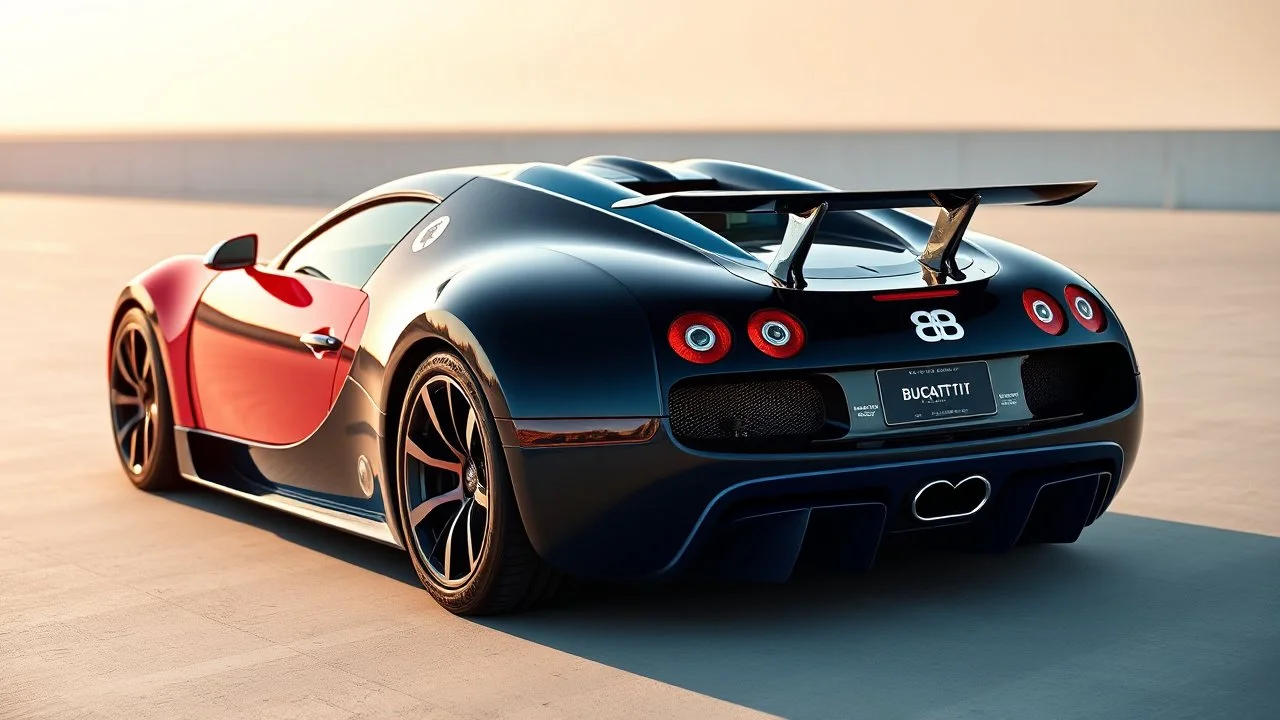 inspired bugatti veyron car, rear view