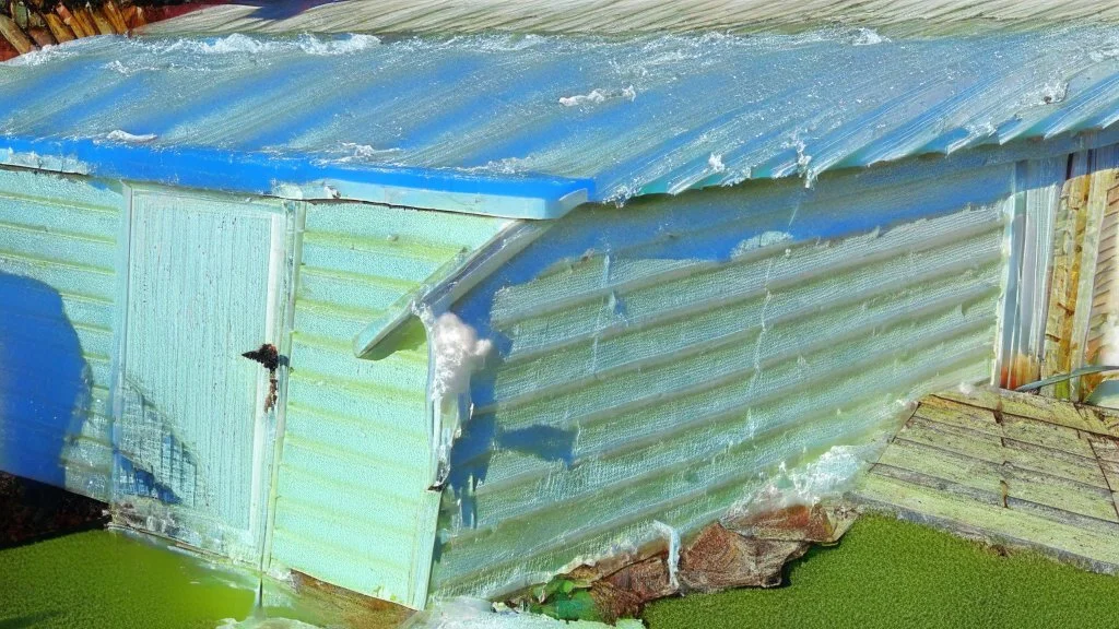 plastic shed melting due to sun