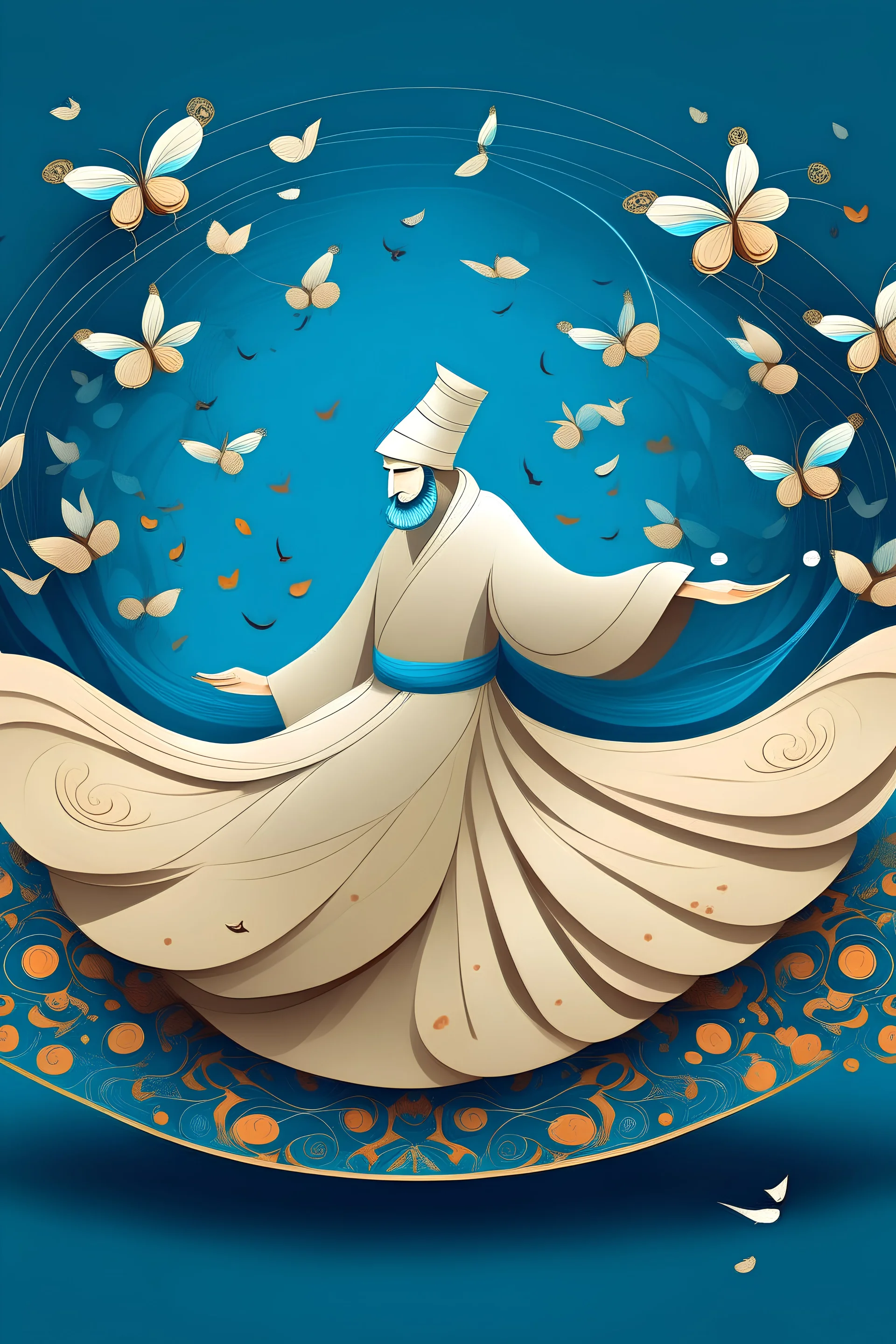 Sufi Whirling - Butterfly Black And White - CleanPNG / KissPNG