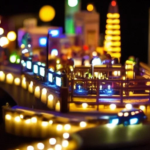 miniature city lights bar