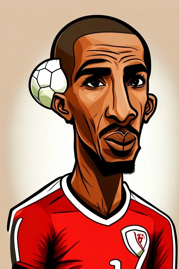 Talisca Brazilian football player cartoon 2d