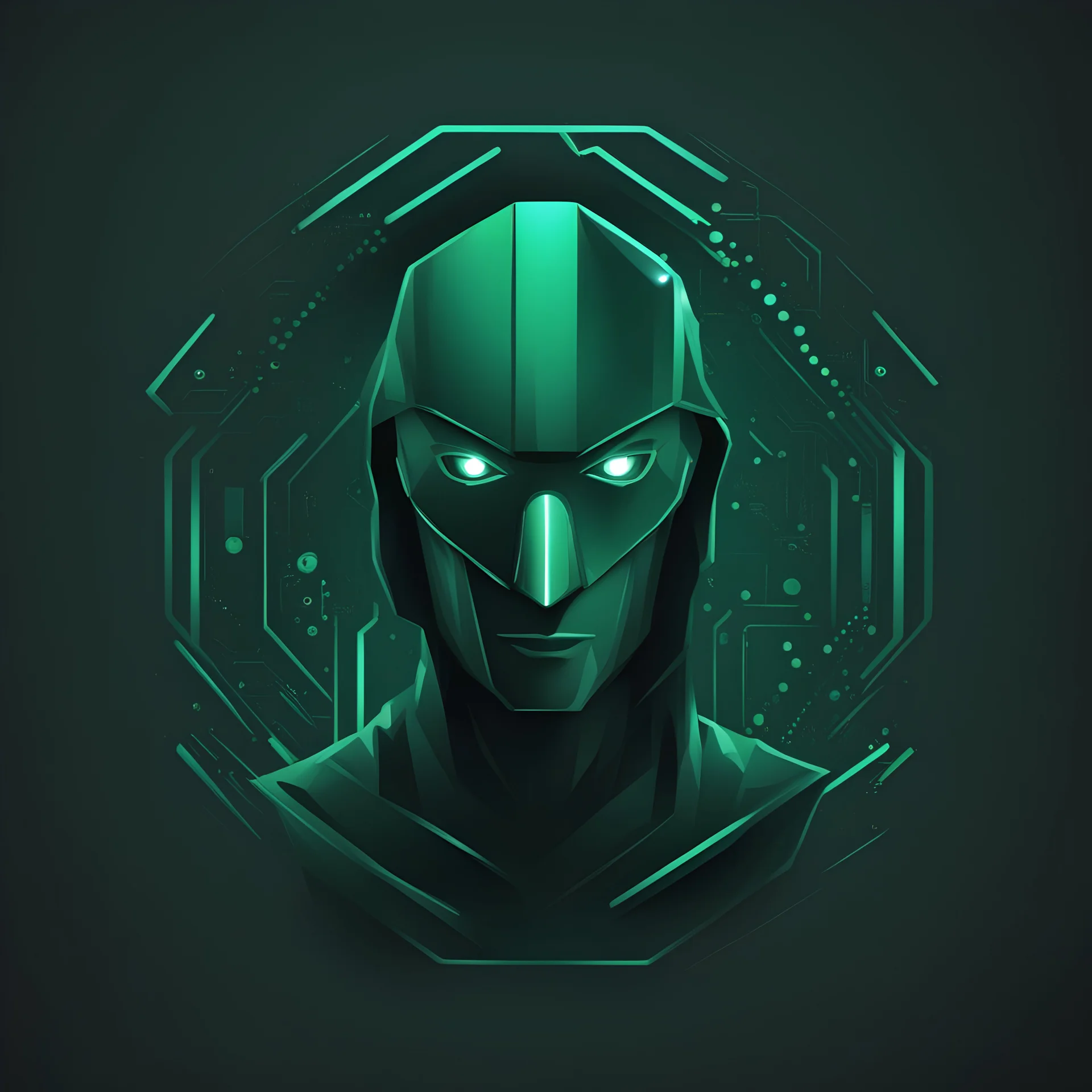 Modern Logic Labs logo made of dark green like neo hacker with realistic design