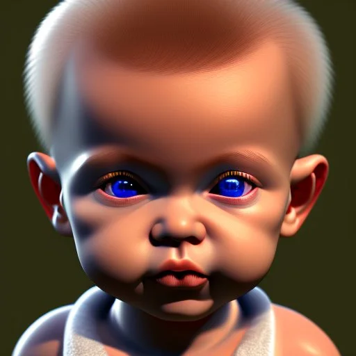 Close-up face of a human baby