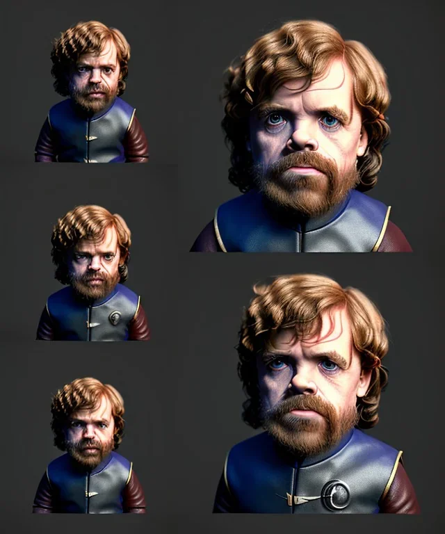 Tyrion Lannister toddler, full body, soft skin, dramatic lighting, hyper realistic