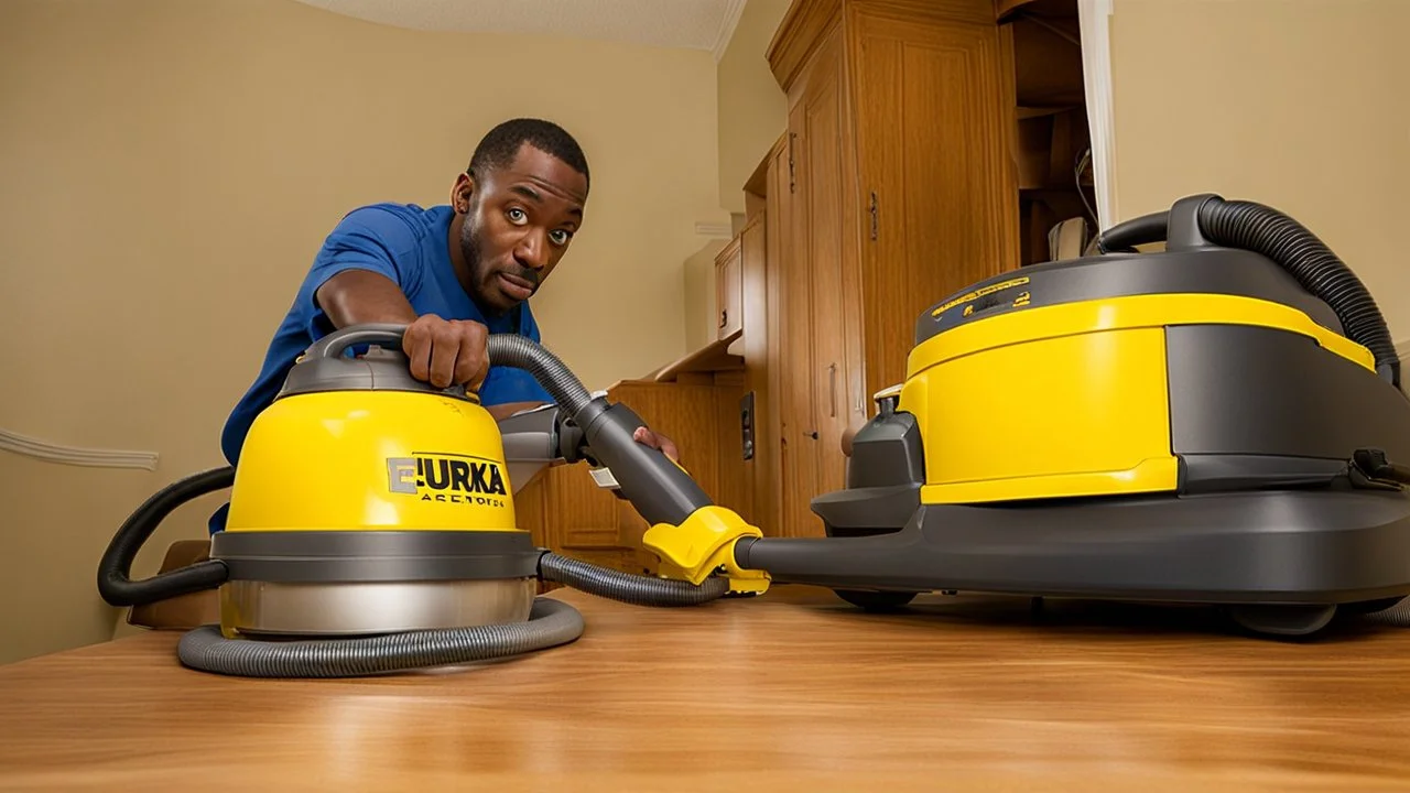 tyrone uses yellow eureka vacuum