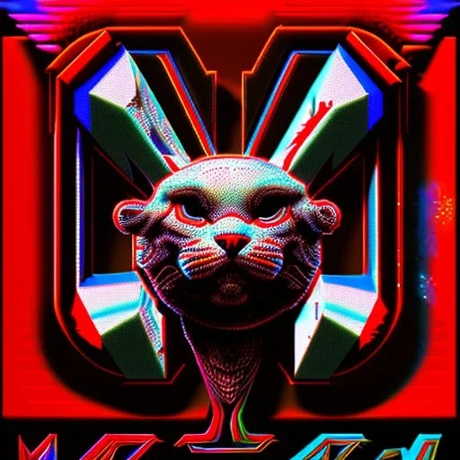 letter M , Anaglyph style