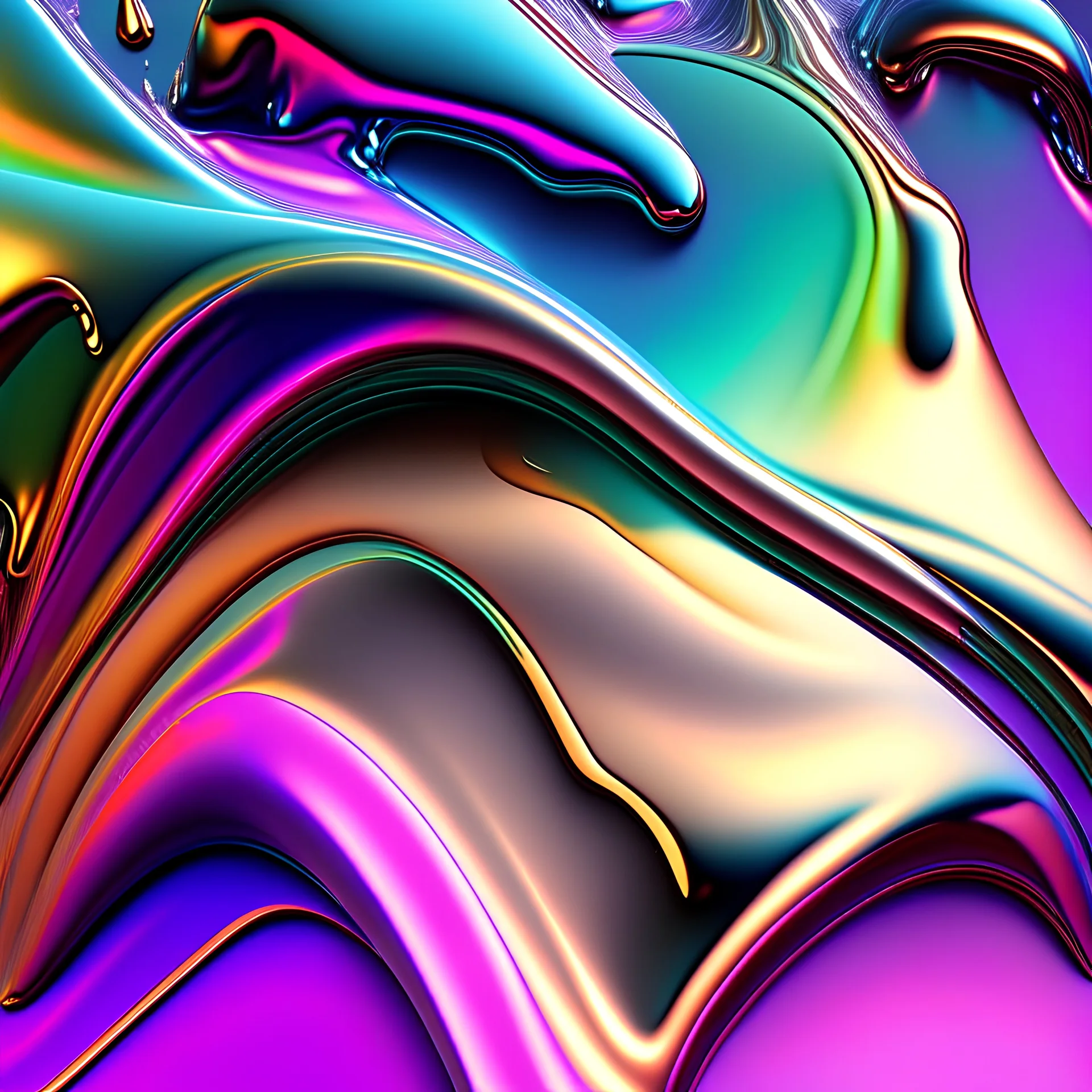 multicolor gradient abstract 3D shiny film effect background liquid