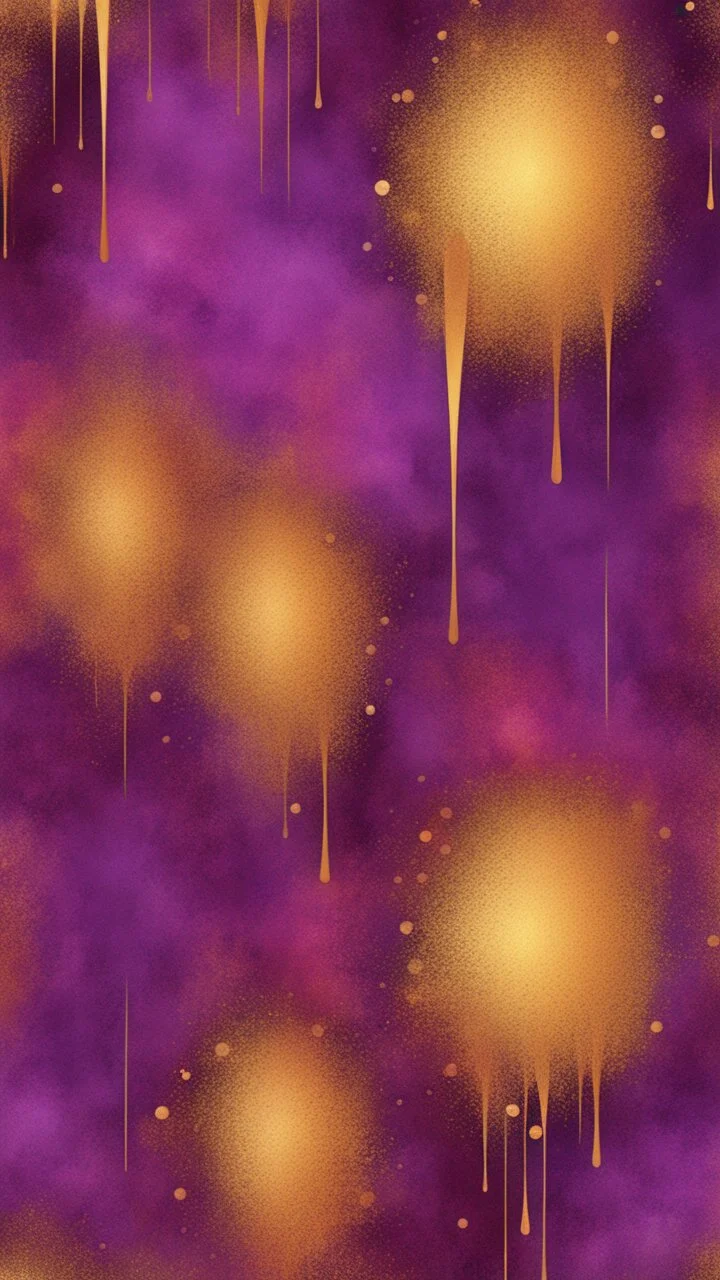 Hyper Realistic Brown-Purple-Maroon-&-Golden Groovy-Retro Grungy Multicolored-Brush-Stokes with glowing-golden-embers Background-Texture