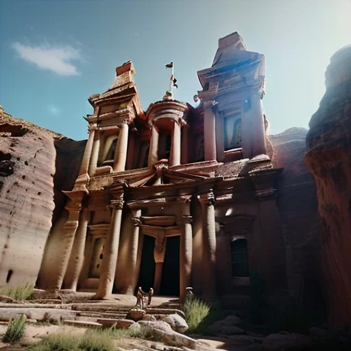 Petra, beautiful, realistic, hyper detailed, unreal engine 5, octane render