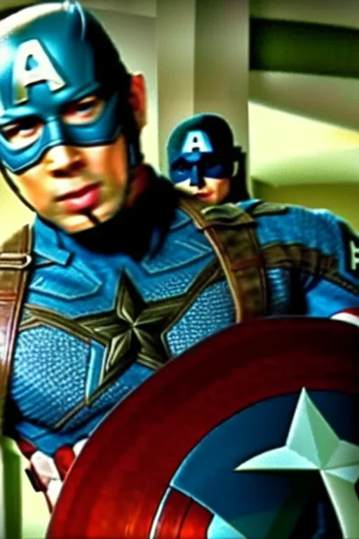 dvd screengrab captain America from the movie Avengers endgame directed by Lau Kar-leung, 1976, Shaw Brothers Studio, wuxia film, --v 4