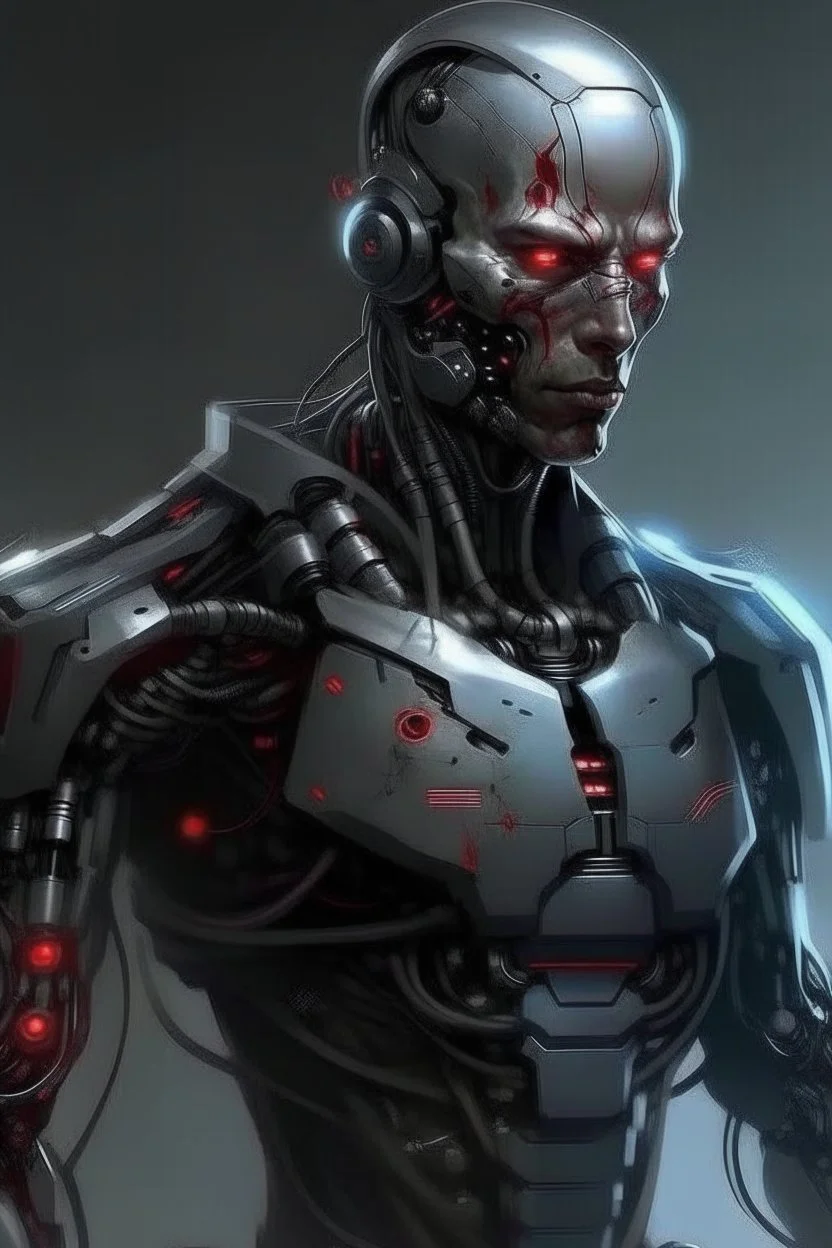 a deadly man cool cyborg thats far away