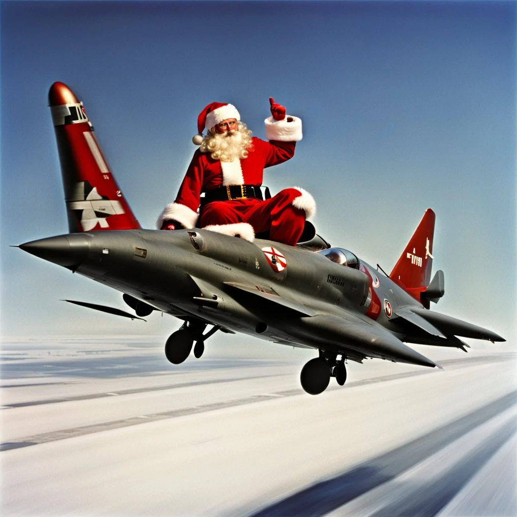 Santa Claus pilots an F-4 Phantom