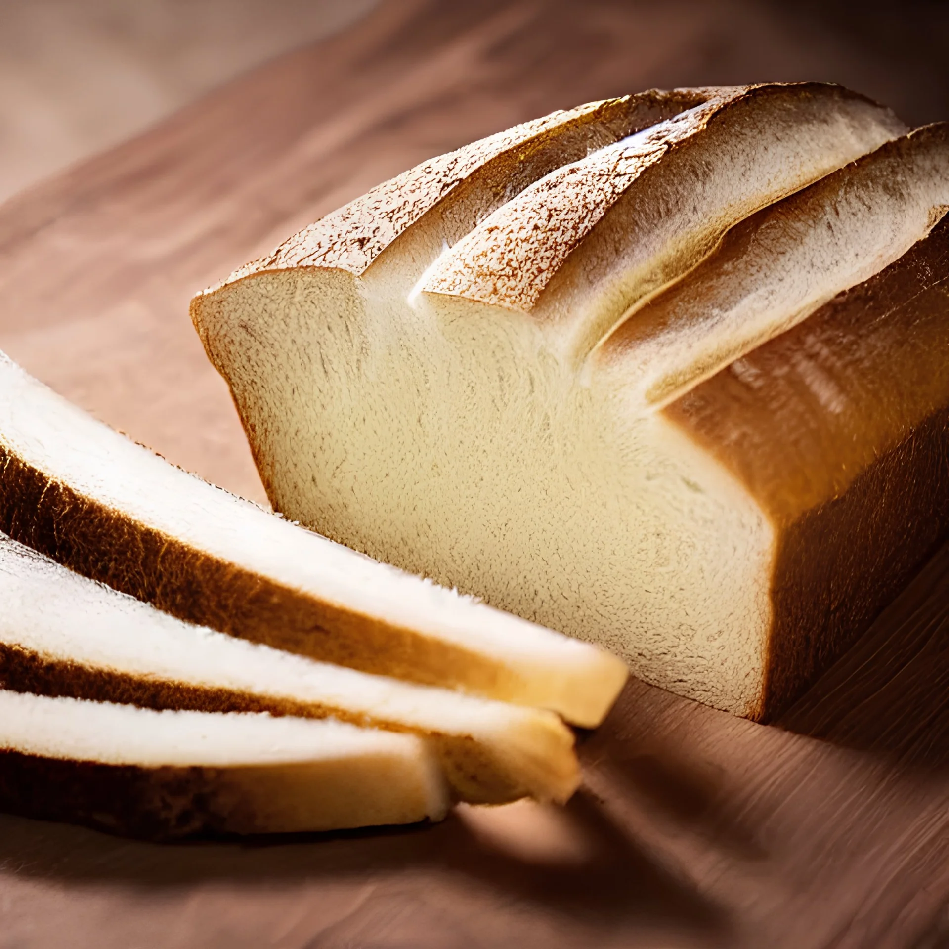 sliced bread, highly detailed, dramatic lighting, professional food photography