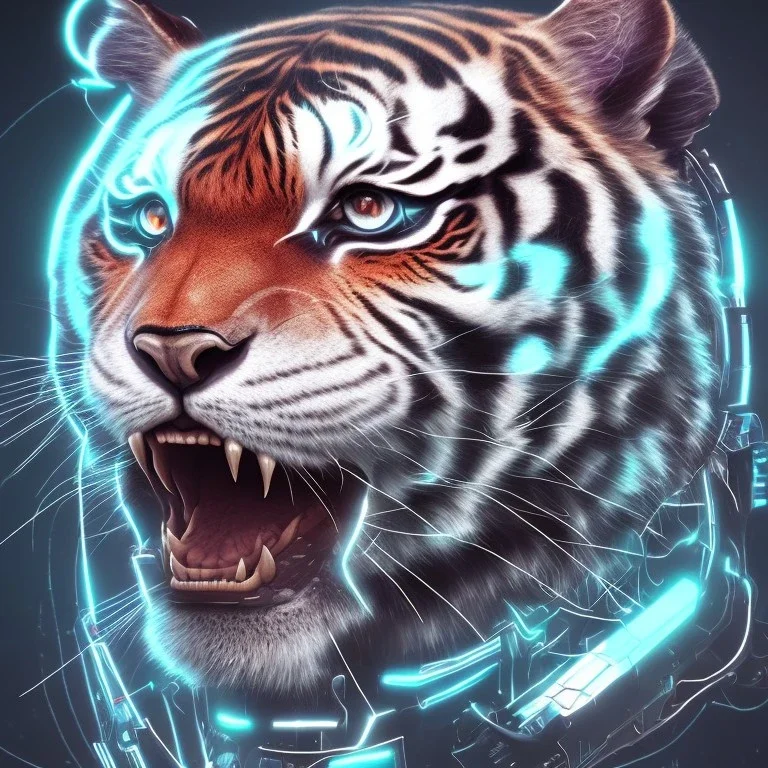 cyber punk tiger