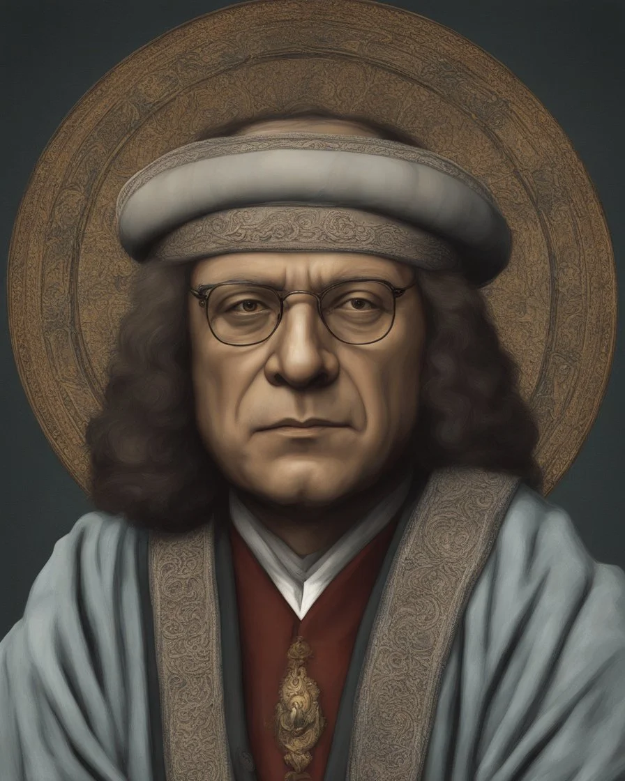 Gustavo Petro, Leonardo Da Vinci style, digital art, colores contrastes, hiperdetallado, 8k