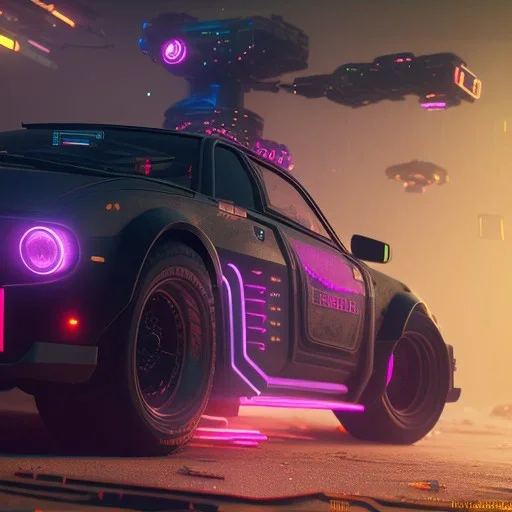 cyberpunk army truck,cyberpunk 2077,center composition, ultra realistic,shiny, smooth, studio quality, octane render, Surrealism, Triadic colour scheme,glow-stick, ambient lighting,nightclub lighting, polaroid, 100mm, --ar 1:1 --v4