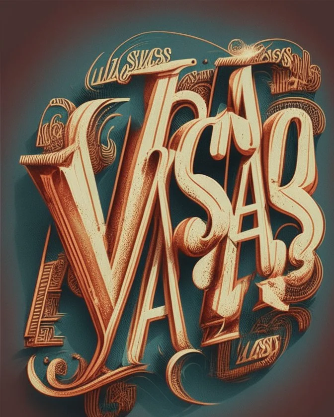 Las Vegas lettering design