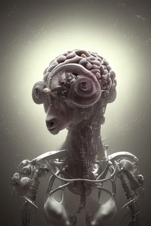 sheep brain cyborg, matrix style