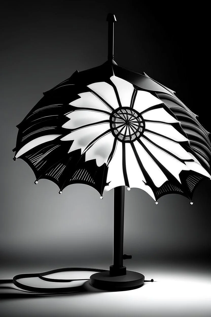 gaming lamp inspired by umbrella, modern design,black and white color