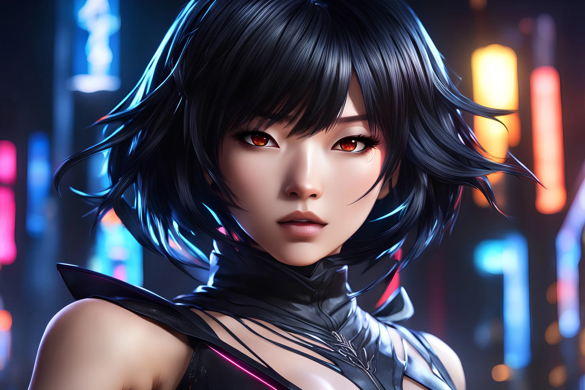 Hot Asian mouth cover, in 8k solo leveling shadow artstyle, silk theme, spider costum, short black hair, dynamic pose, oshare kei, hurufiyya, rtx , neon lights, intricate details, highly detailed, high details, detailed portrait, masterpiece,ultra detailed, ultra quality