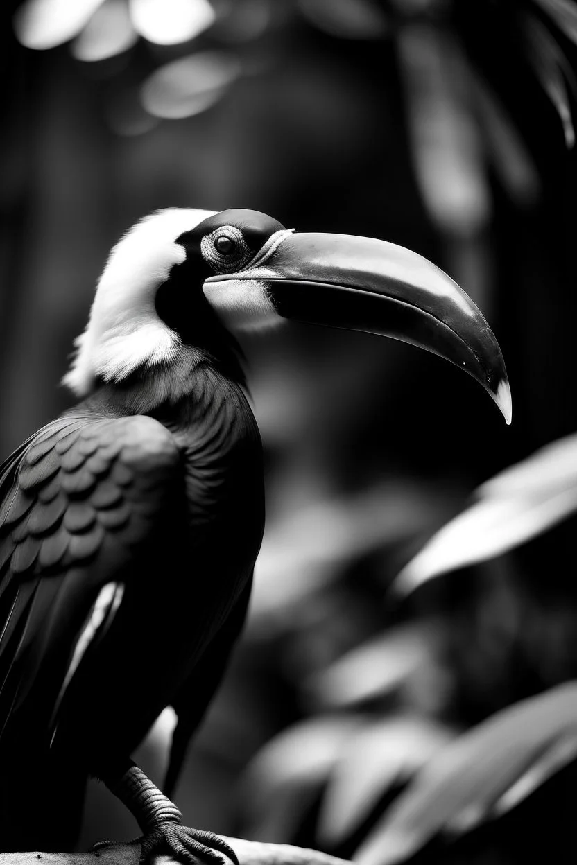 hornbill black and white