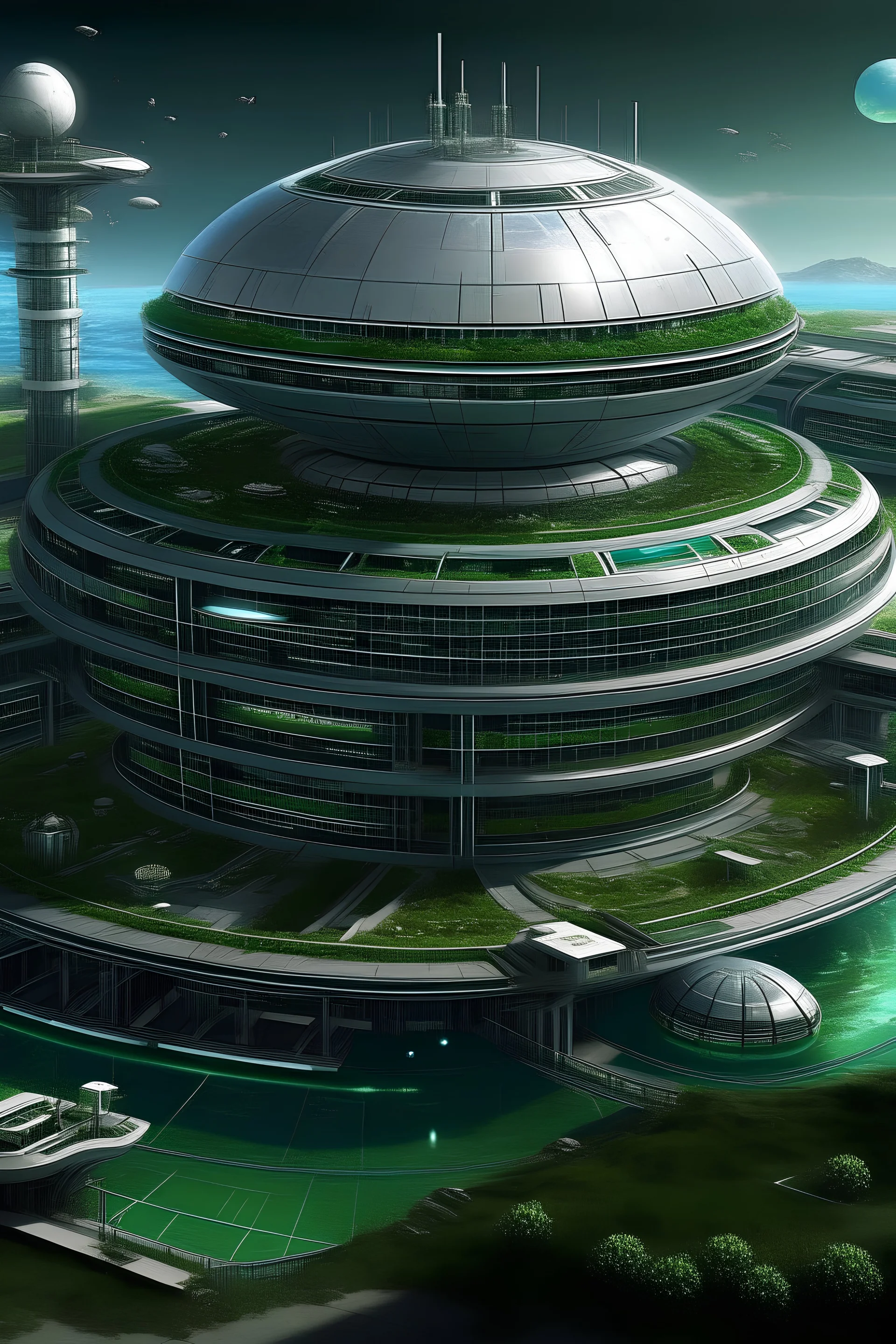 a space station for five thousand people with apartments and rooms, a green house, a school space, an entertainment space, a space for farm animals, a room for machinery and a med bay, all in one building. that you can live in on mercury.