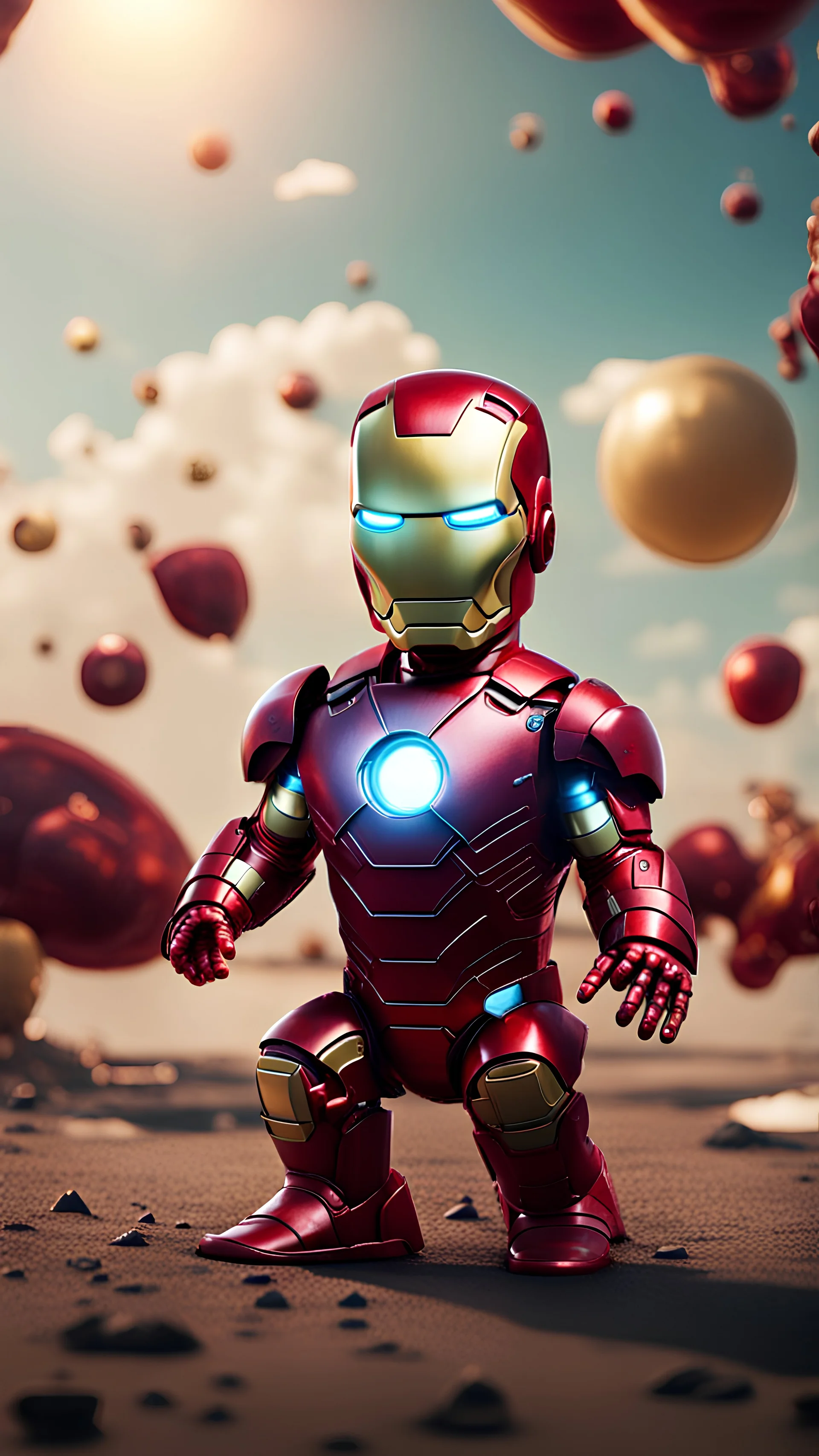 Iron man Baby surreal 8K image HD