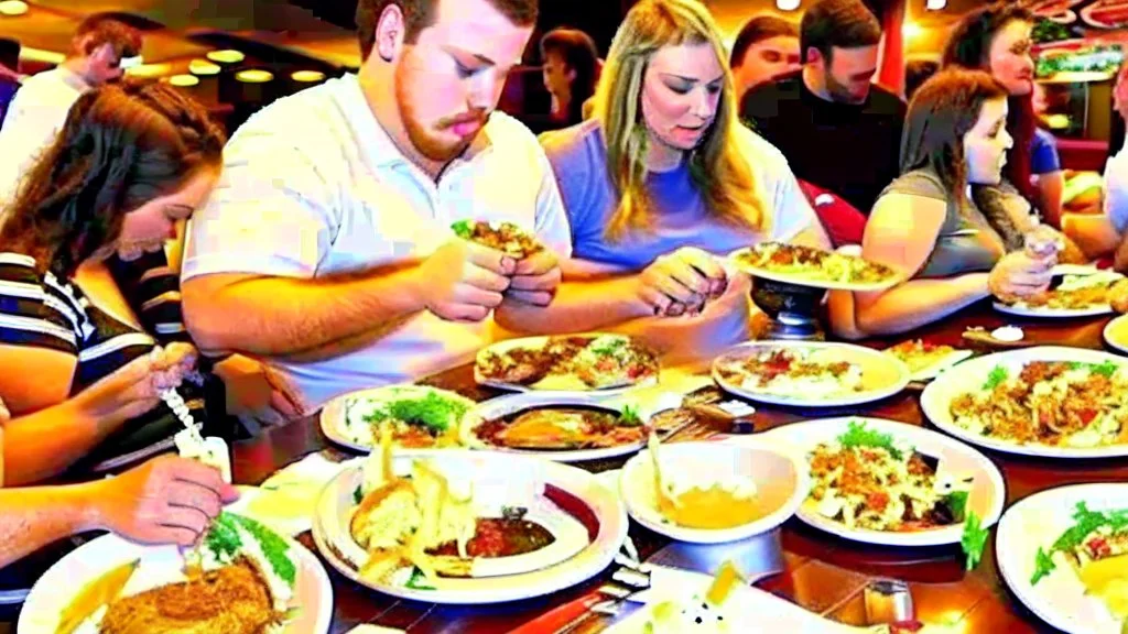 overeaters anonymous support group challenge each other in all you can eat contests