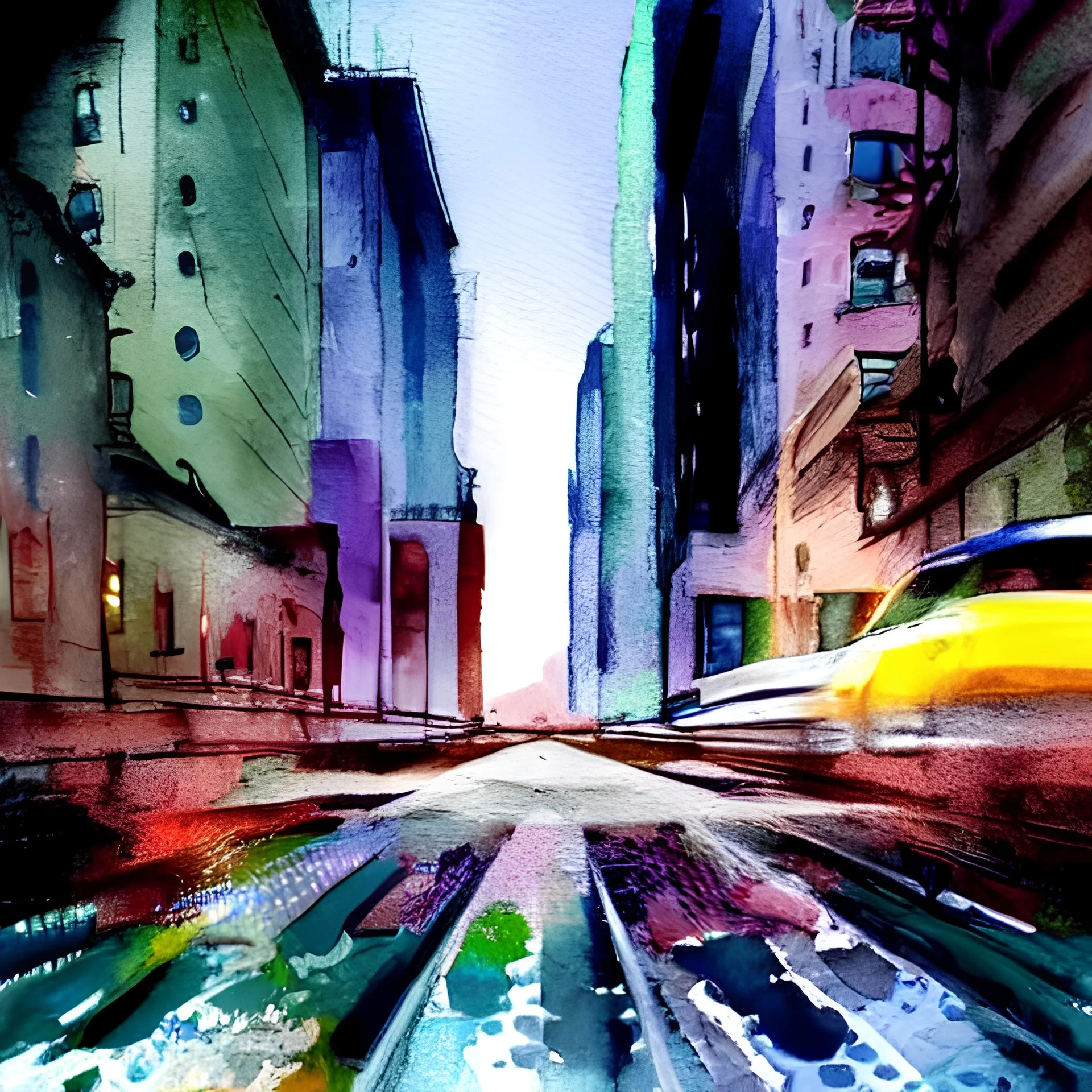 NYC street water colors by Igor Dubovoy