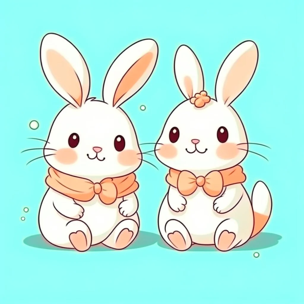 cute bunnies cartoon