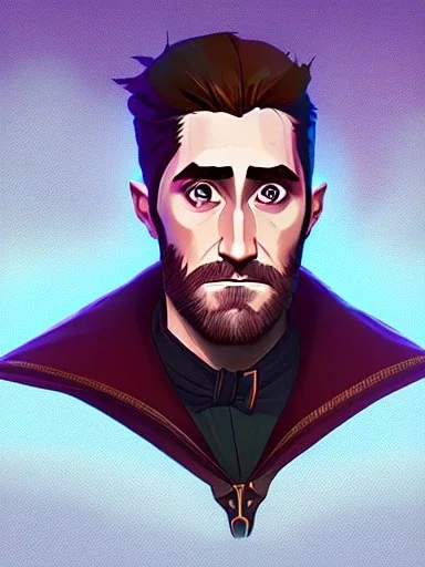 Portrait of a 30 year old strange gay wizard like Jake Gyllenhaal