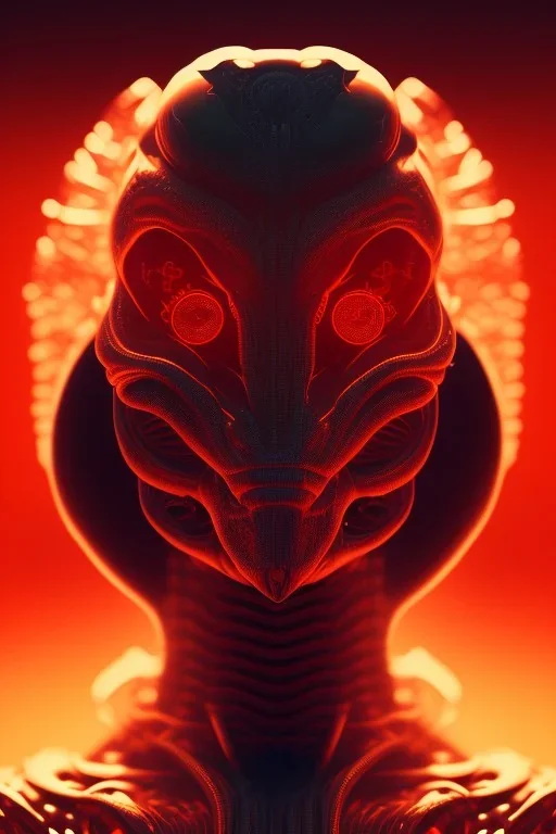 bitcoin alien, Fire theme art, Dark moody night atmosphere, , 8K, close-up face, anatomically perfect face