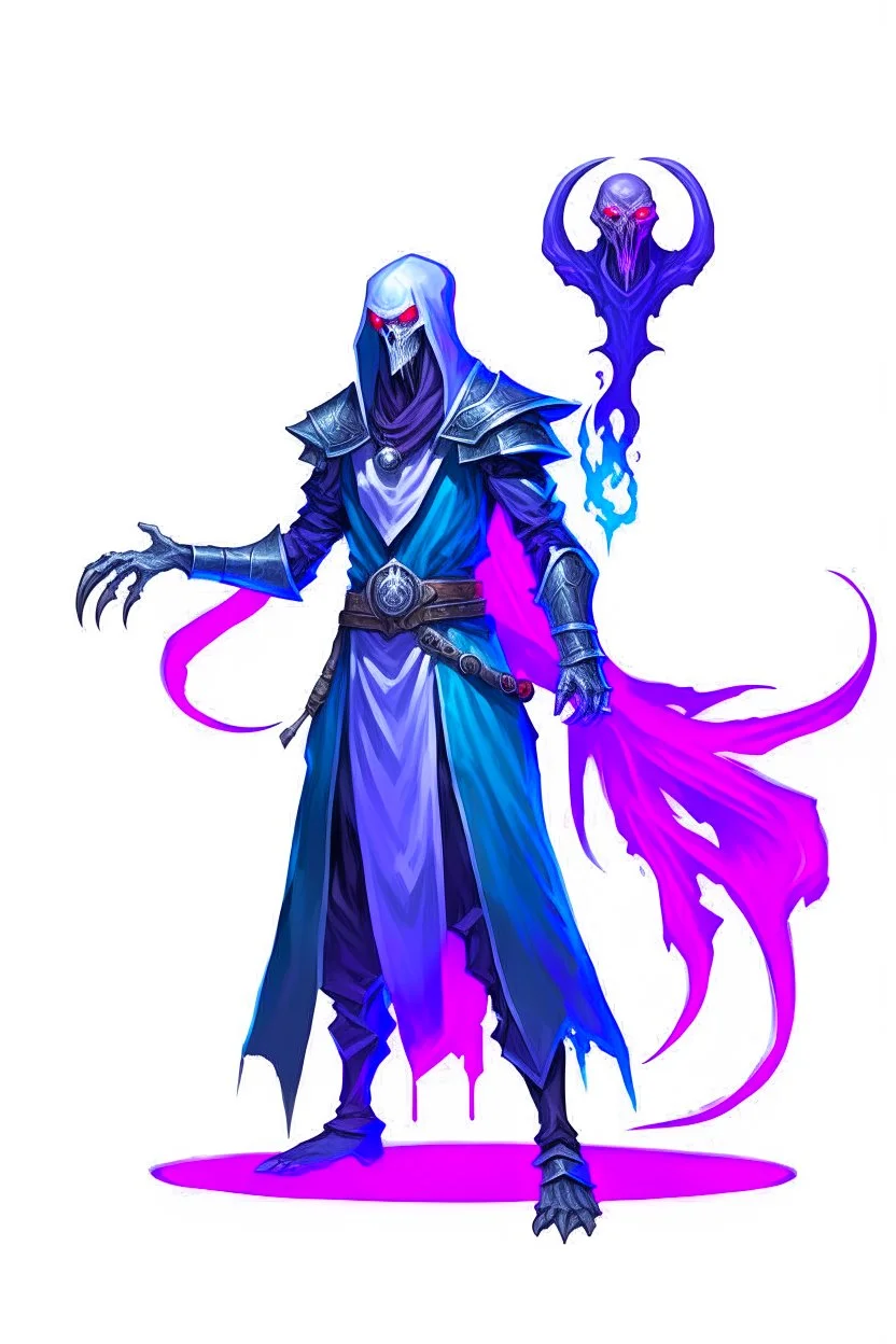 dnd Mindflayer holding an evil spear