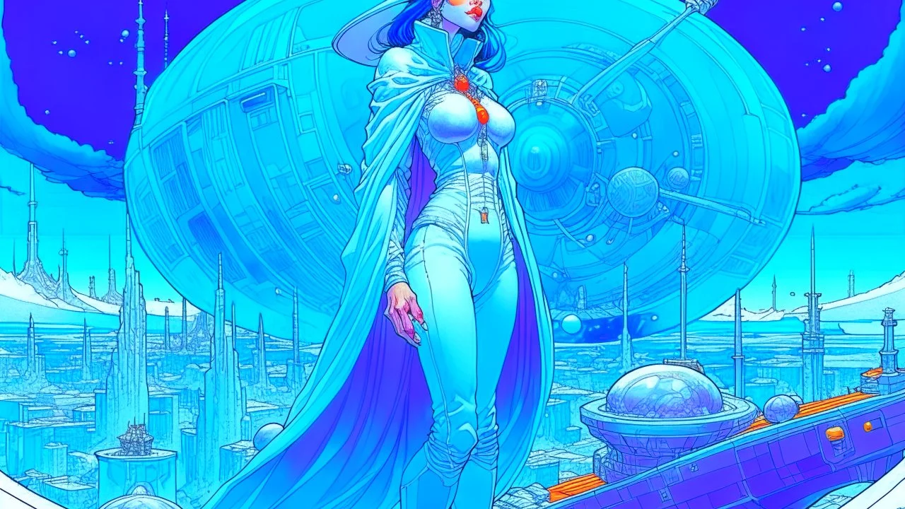 the heroine of the crystal kingdom, Moebius style